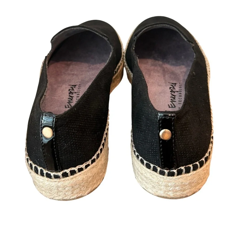 Dr Scholls Find Me Perforated Espadrille Flats Shoes in Black-Womens 7M - NWOB